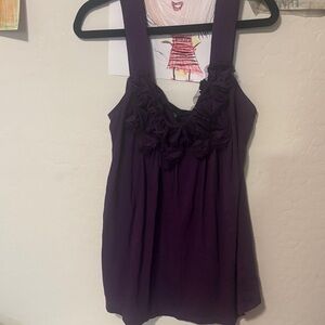 Express Purple Ruffle Top